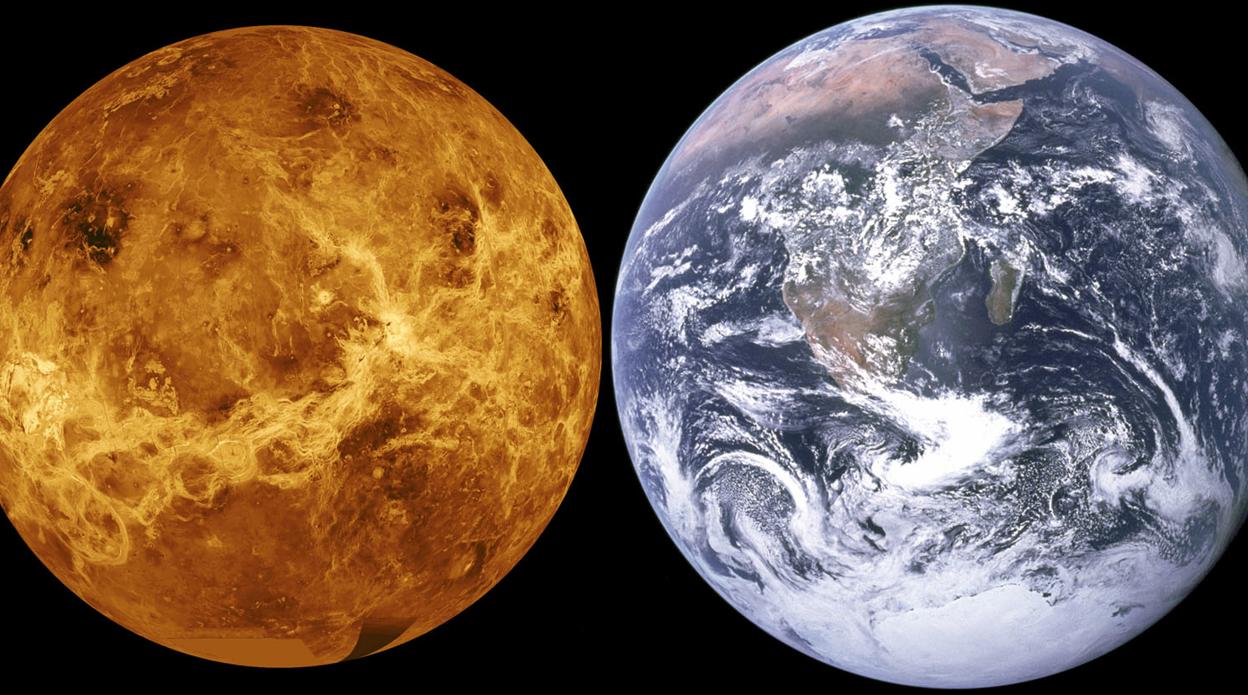 Venus y la Tierra, dos mundos gemelos con climas muy diferentes