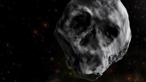 Ilustración del asteroide de la calavera