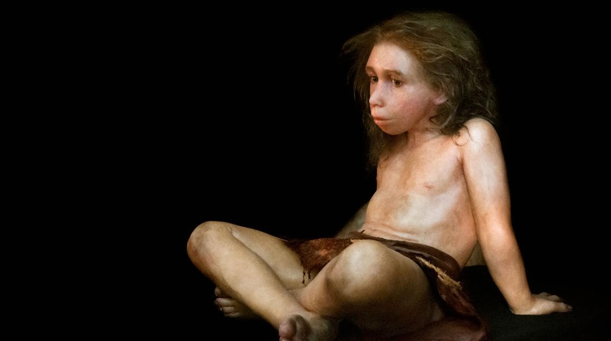 Recreación de un niño neandertal. Se desconoce la especie a la que pertenecía el pequeño de Xujiayao