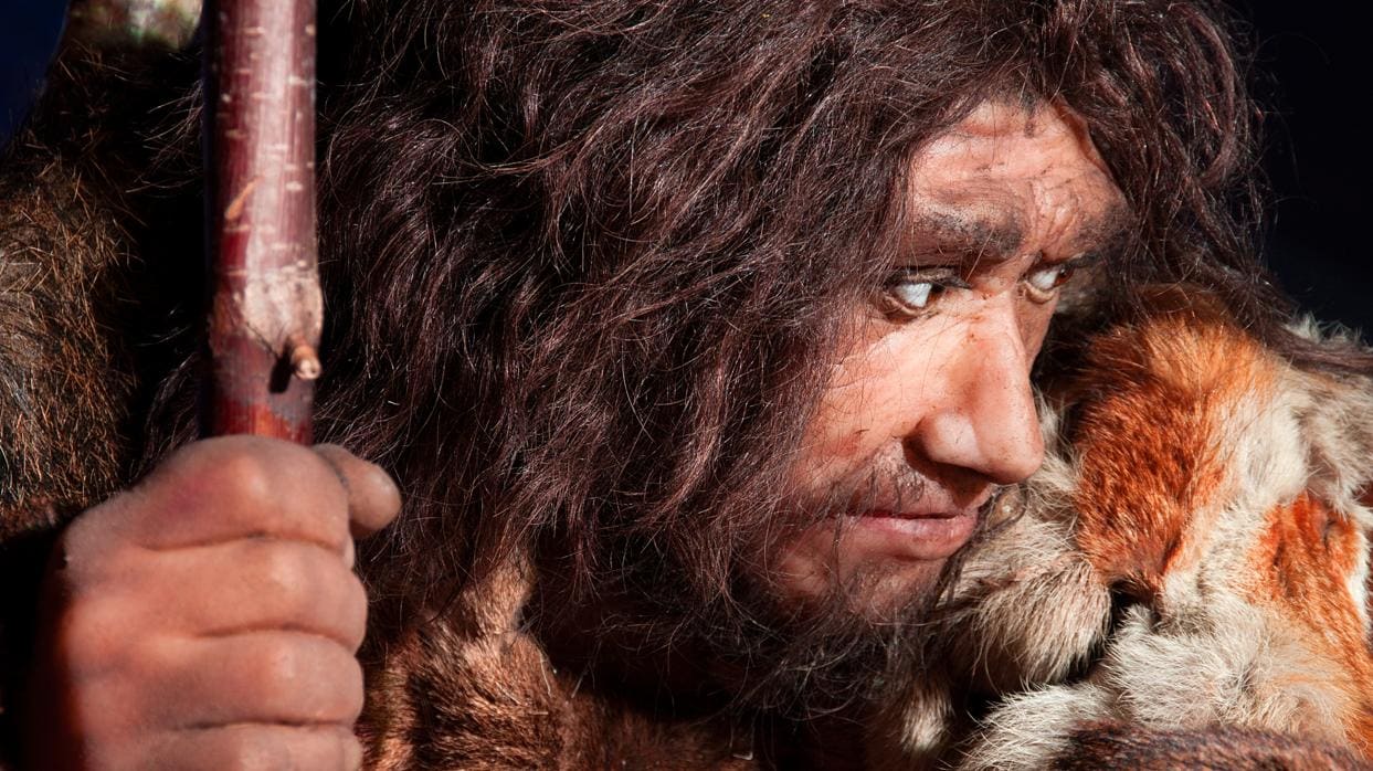 Recreación de un neandertal