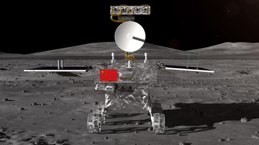 Reproducción de la sonda lunar china que se posó en la cara oculta de la Luna