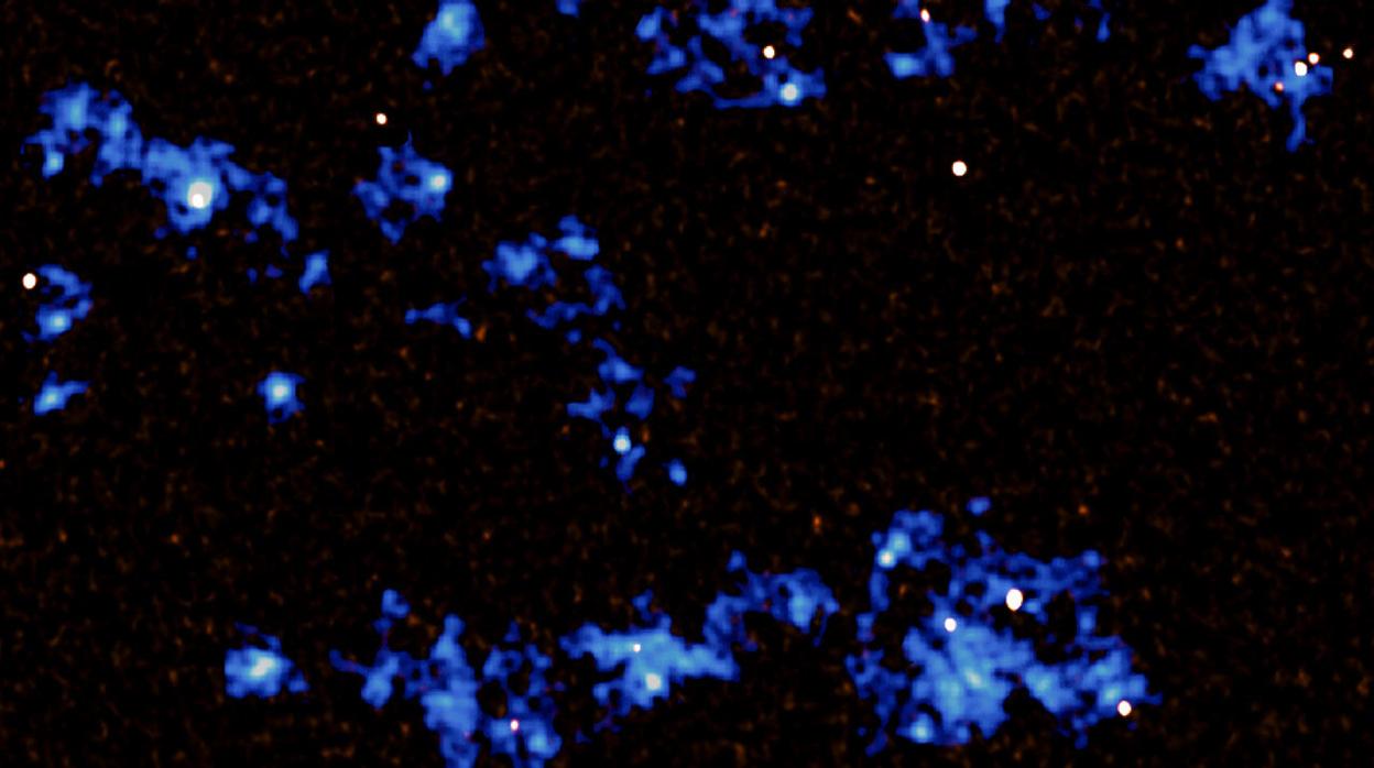 Primera imagen parcial de uno de los filamentos de la "telaraña cósmica"