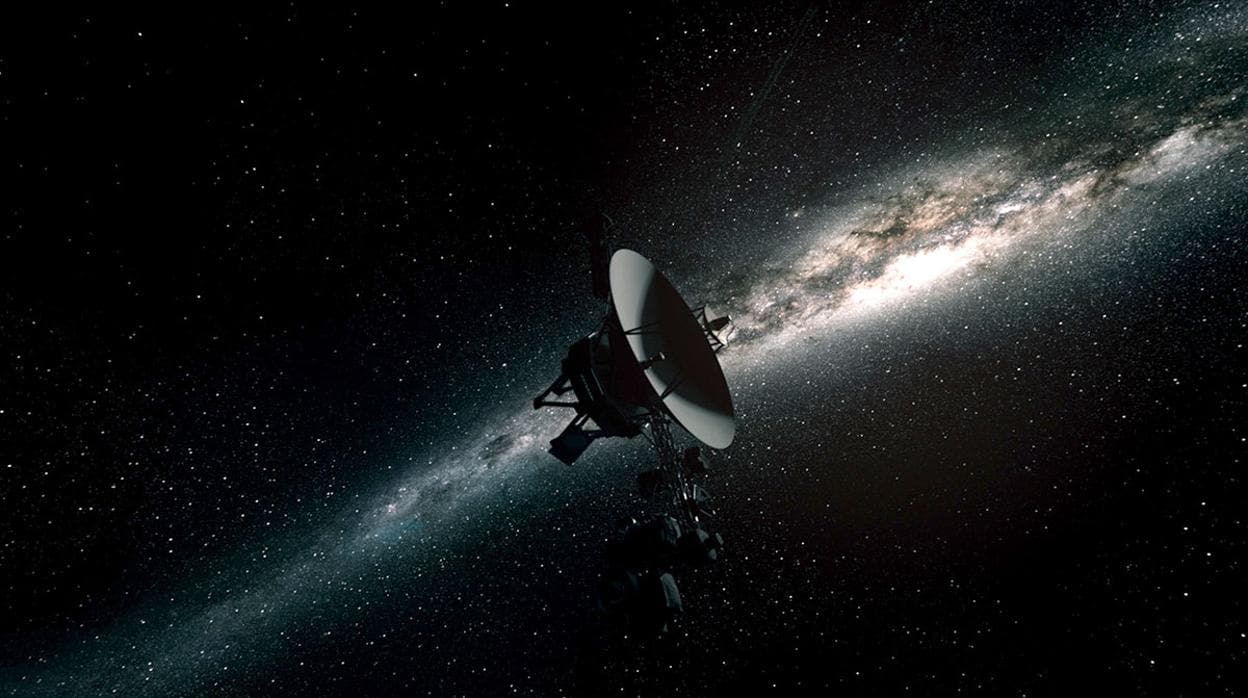 Recreación de una de las sondas Voyager