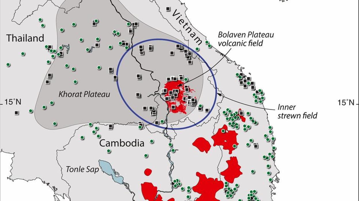 La meseta de Bolaven, en Laos, el lugar de impacto de un gran meteorito hace 790.000 años