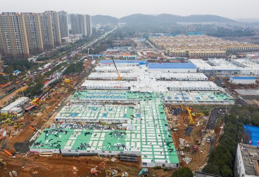 El hospital de Huoshenshan, en Wuhan, China, se construyó en solo ocho días para acoger a los pacientes de la enfermedad del coronavirus