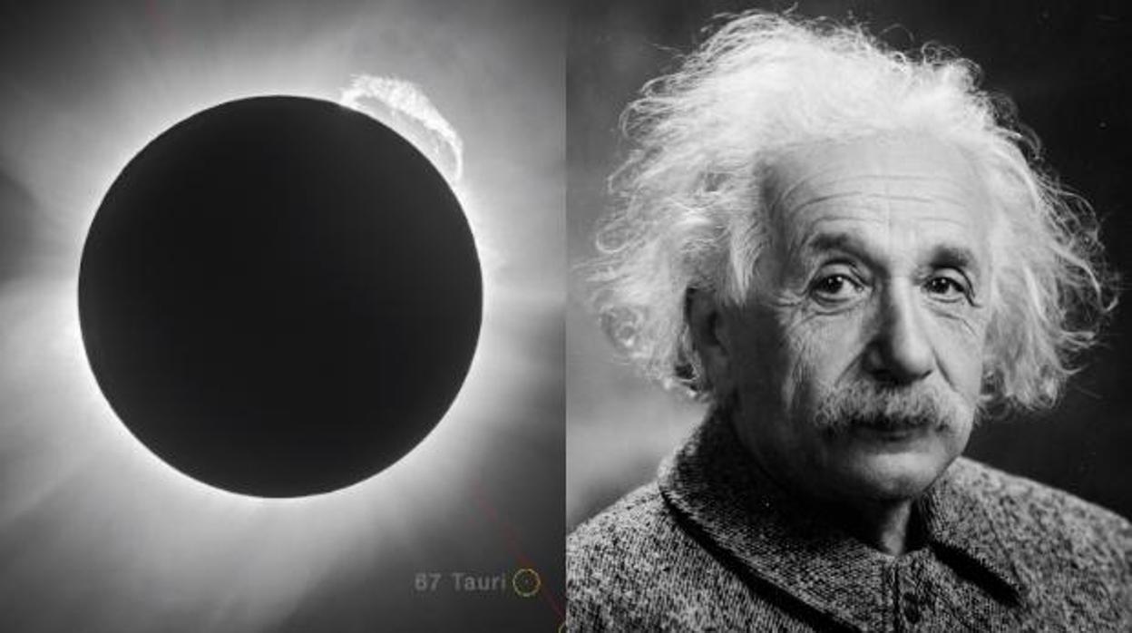 Un eclipse solar total, a la izquierda, permitió obtener la primera demostración experimental de la Relatividad/ La órbita de una estrella en torno a un agujero negro reafirma una vez más a Einstein