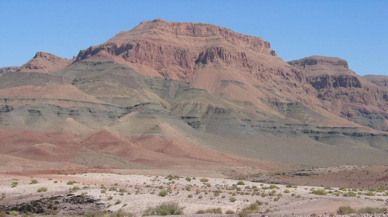 Estratos de lava de Marruecos analizados para el estudio