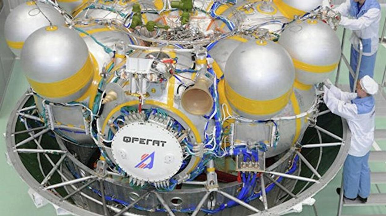 Imagen del modelo Fregat que se ha desintegrado en el espacio