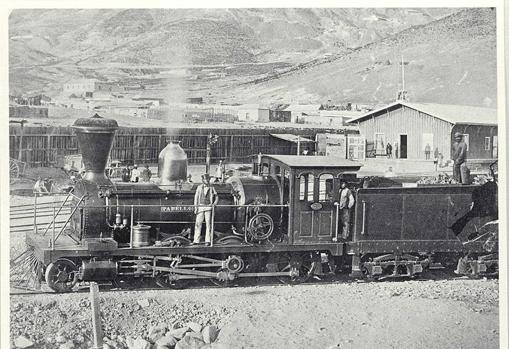 Estación de tren de Chañarcillo, en Atacama, Chile, en 1862