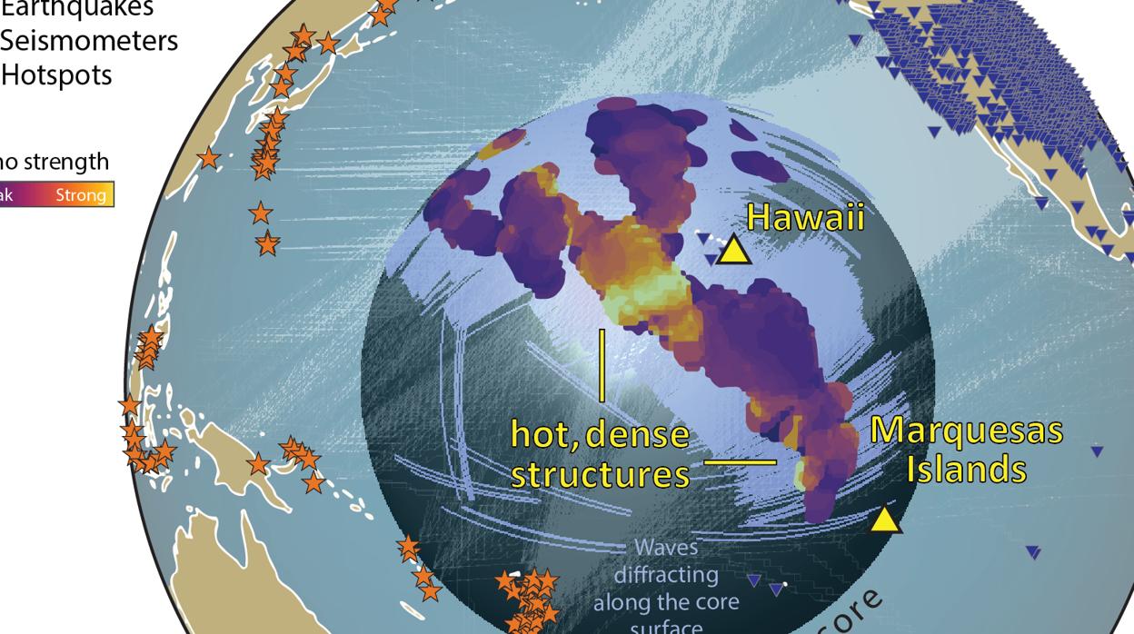 Hallan misteriosas y enormes estructuras sólidas junto al núcleo de la Tierra