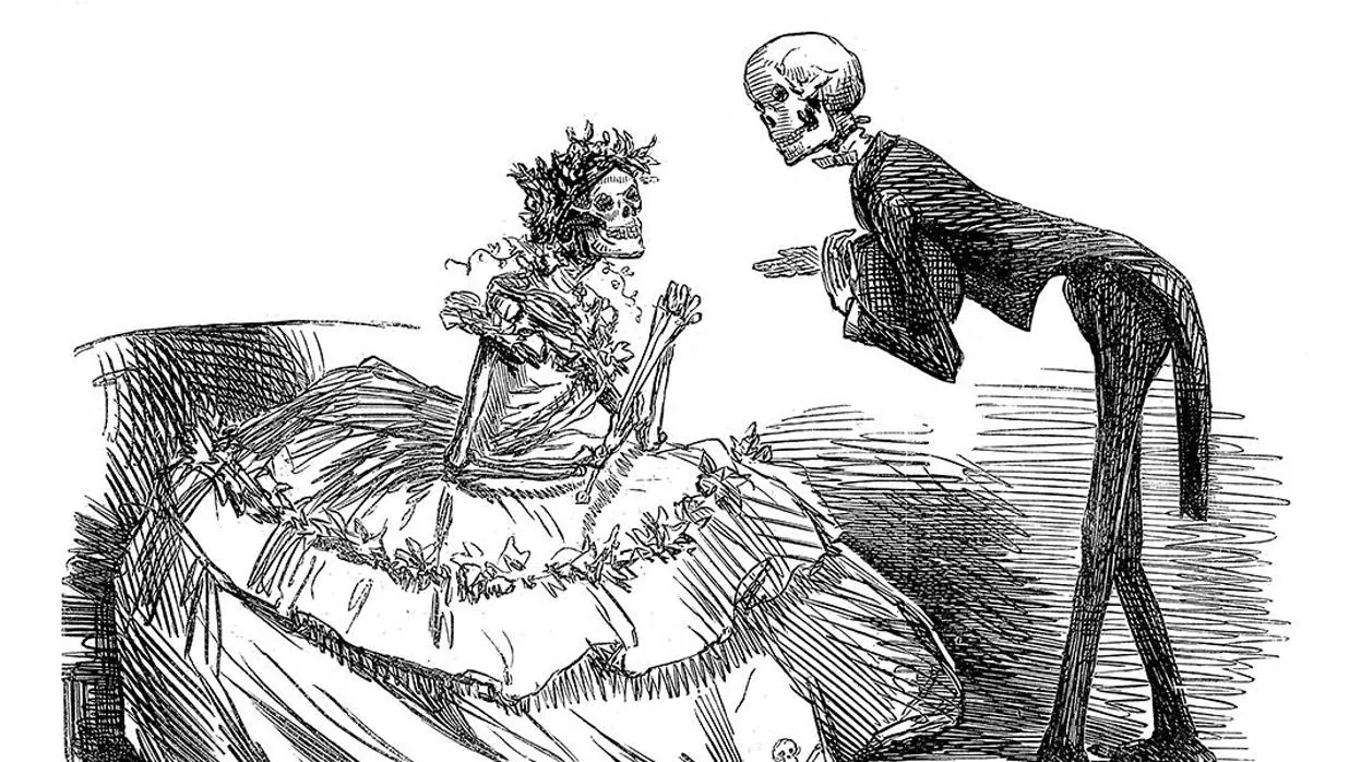 «El vals del arsénico» (1862), de John Punch John Leech, muestra los riesgos de vestir ropa teñida de arsénico
