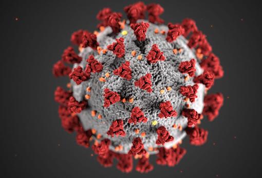 Representación de un coronavirus. Una llave y una cerradura que encajaron bastó para empezar una pandemia de consecuencias incomparables