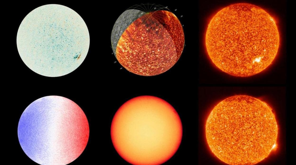 Algunas de las imágenes capturadas por la Solar Orbiter