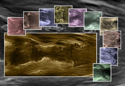 La estructura de la atmósfera de Venus, desde agosto de 2016 (abajo a la izquierda) y su evolución hasta 2018