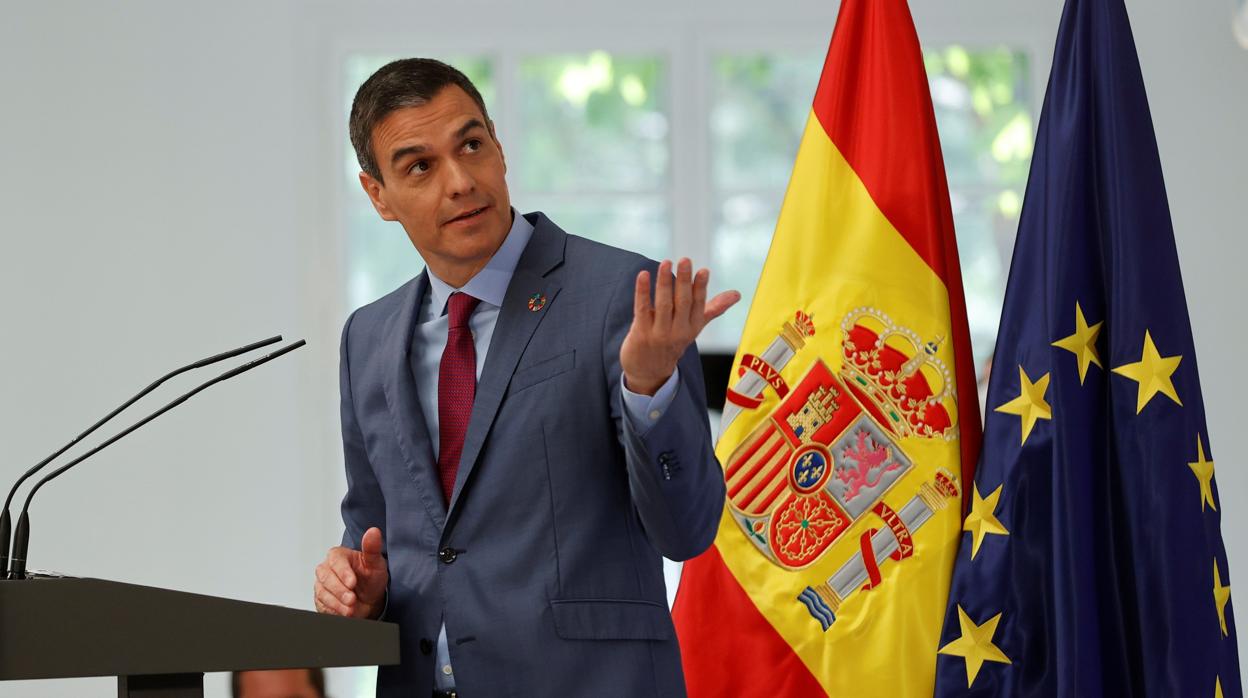 El presidente del Gobierno, Pedro Sánchez, presentando el Plan para reforzar el Sistema de Ciencia, Tecnología e Innovación en España, el pasado julio