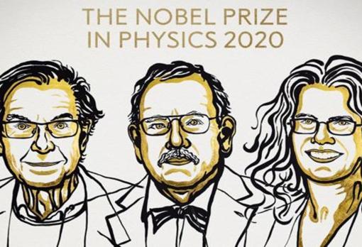 Roger Penrose, Reinhard Genzel y Andrea Ghez