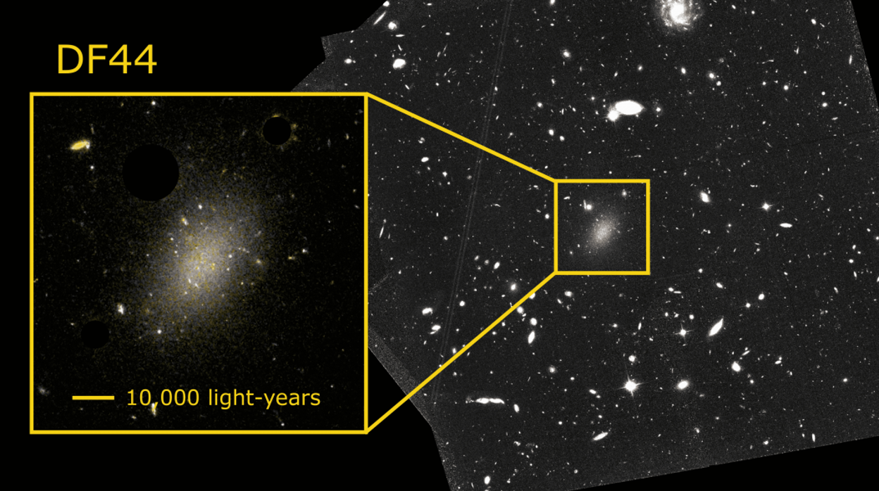 La galaxia Dragonfly 44, a 330 millones de años luz, en la constelación de Coma Berenices