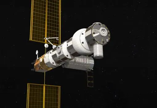 Representación de la «Gateway», una estación espacial que servirá como base de operaciones para explorar la Luna esta década