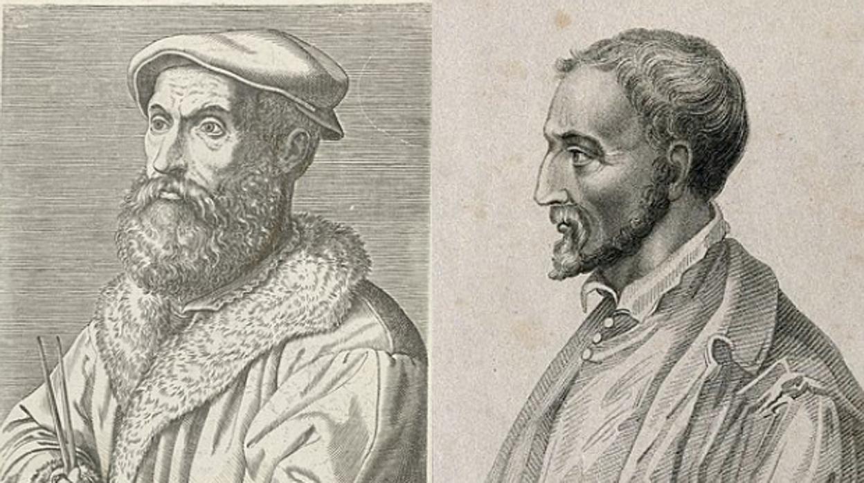 Niccolo Tartaglia (izquierda) y Gerolamo Cardano (derecha)