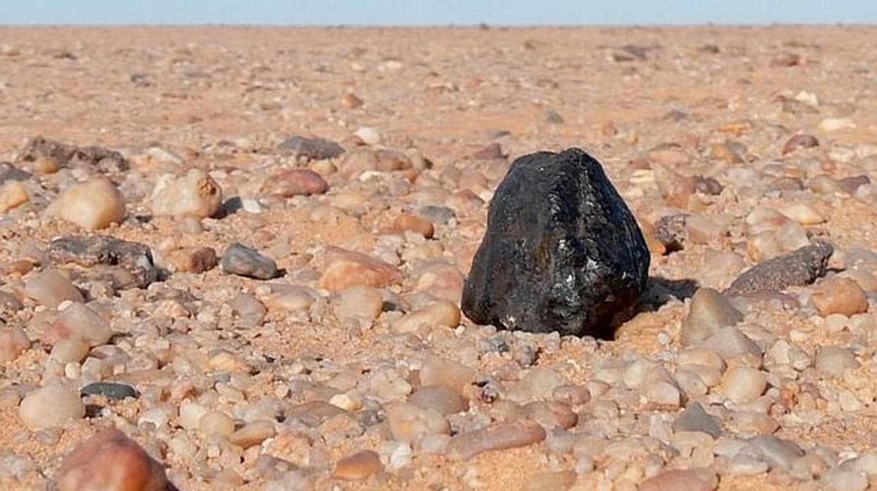 Parte del meteorito hallado en Sudán en 2008