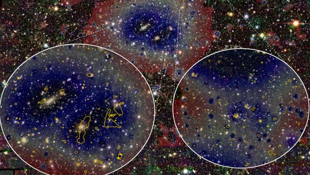 Consiguen la imagen de un enorme fragmento de la «telaraña cósmica»