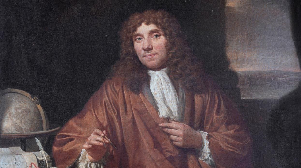 Antonie van Leeuwenhoek según Jan Verkolje (1684)