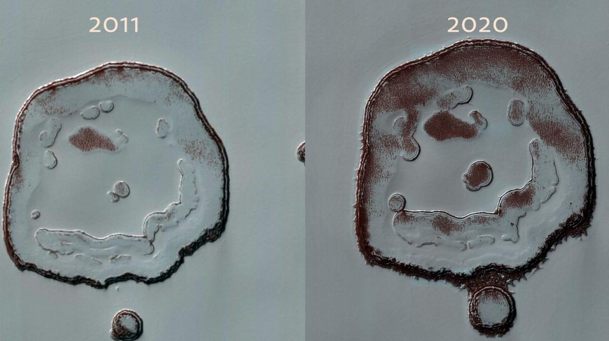 La razón por la que la «cara feliz» de Marte está más sonriente que nunca
