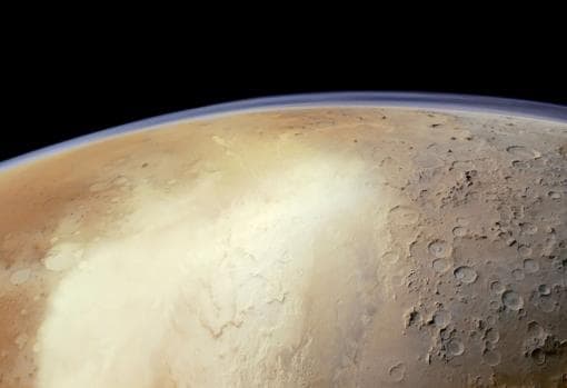 La delgada atmósfera de Marte