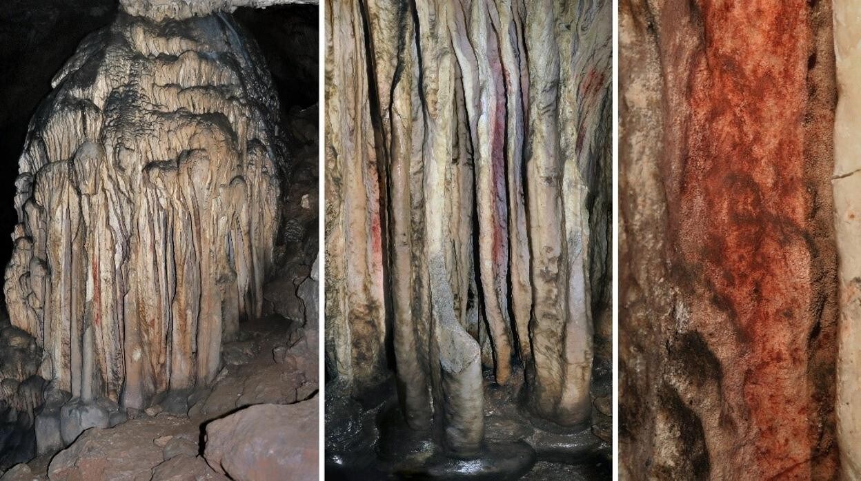 Líneas trazadas en la Cueva de Ardales, Málaga, muy probablemente realizadas por neandertales