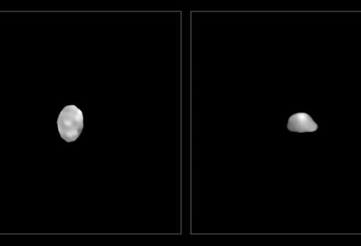 Kalliope y Psyche, los dos objetos más densos fotografiados, que tienen una densidad de 4,4 y 3,9 gramos por centímetro cúbico, respectivamente. Esto es más alto que la densidad del diamante (3,5 gramos por centímetro cúbico).