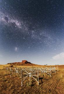 El mosaico 107, uno de los 256 mosaicos del MWA, ubicado a 1,5 km del núcleo del telescopio