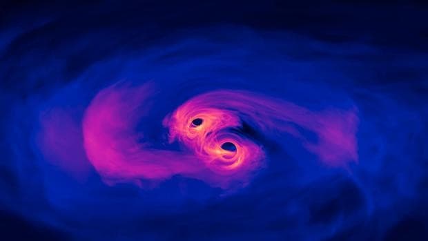 La colisión inminente de dos gigantescos agujeros negros mantiene en vilo a los astrónomos