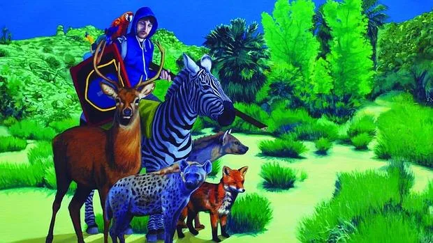 «Tropa Animal» (2014) óleo sobre lienzo, 55 x 73 cm
