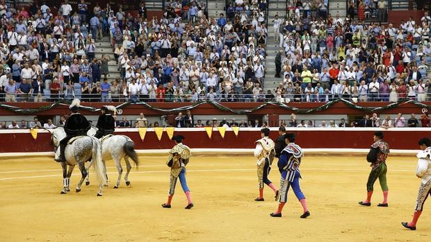 Paseíllo en el regreso de los toros a Illumbe el pasado agosto