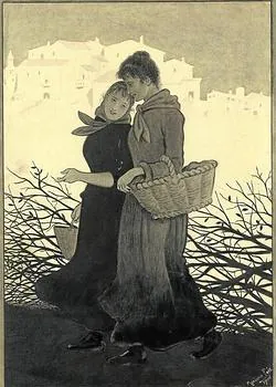 «Páginas artísticas. Confidencias», aparecida en «Blanco y Negro» el 8 de julio de 1900