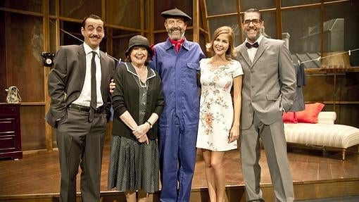 Ángel Basanta, Julieta Serrano, Miguel Rellán, Natalia Sánchez y Javier Mora, en «Ninette y un señor de Murcia»