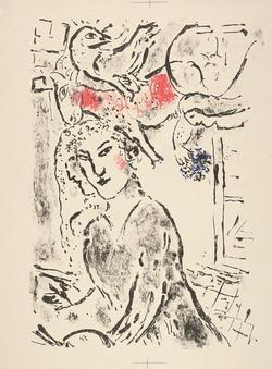 «Autorretrato en la ventana», 1957, de Marc Chagall