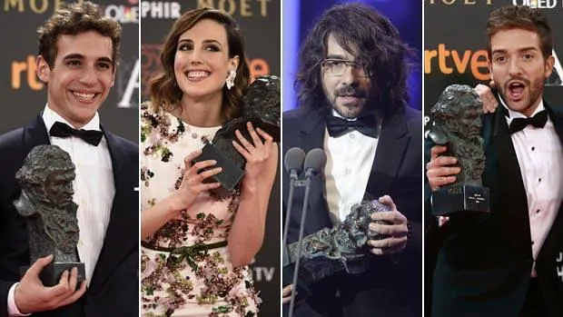 Miguel Herrán, Natalia de Molina, Miguel Amoedo y Pablo Alborán, triunfadores andaluces en los premios Goya