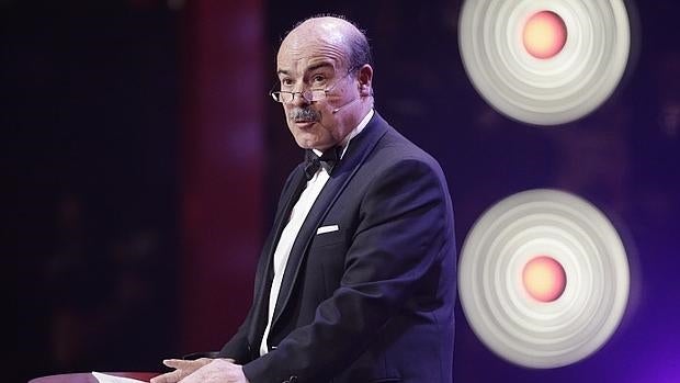 Antonio Resines, durante su discurso en la gala de los Goya