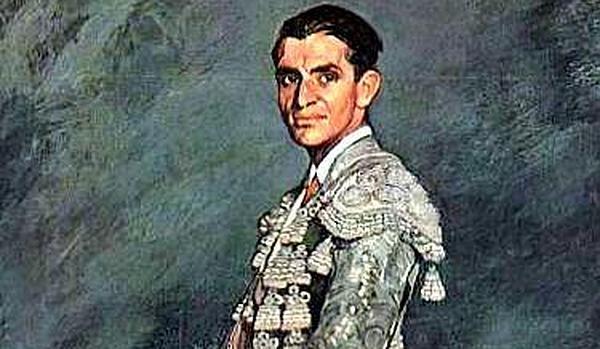 Detalle del «Retrato de Belmonte en plata», pintado por Zuloaga en 1924