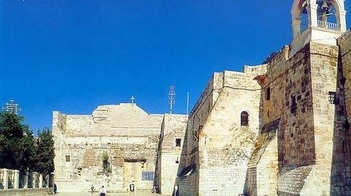 Imagen de la fachada de la Basílica de la Natividad de Belén