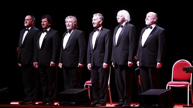 Les Luthiers, antes de su actuación en Madrid