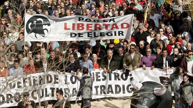 Manifestación taurina del pasado año en Castellón