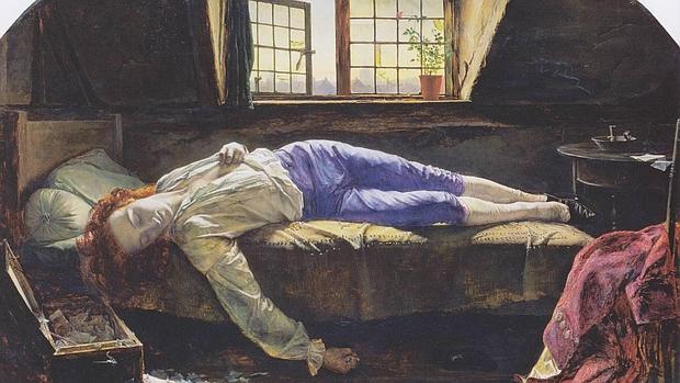 «La muerte de Chatterton» (1856), de Henry Wallis