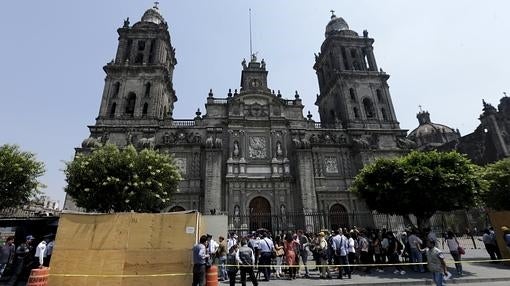 El lugar donde ha sido hallada la lápida, junto a la catedral