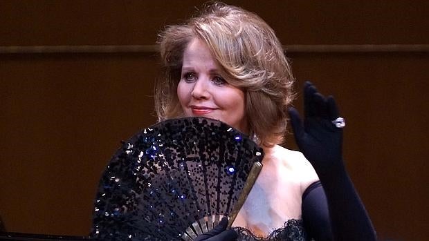 Renée Fleming, durante su recital en el Teatro Real