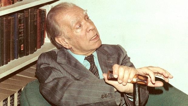 Una de las fotografías de Borges, nunca antes publicada, que puede verse en la muestra