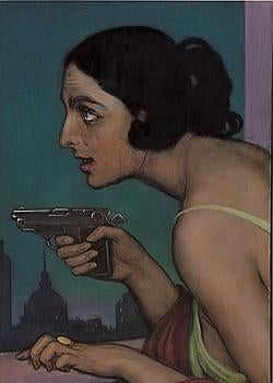 «Mujer cno pistola», de Julio Romero de Torres