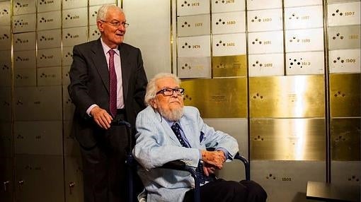 Víctor García de la Concha y Fernando del Paso, en el Cervantes