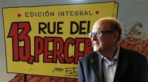 Ibáñez, durante la presentanción de la nueva edición de «13 rue del Percebe»